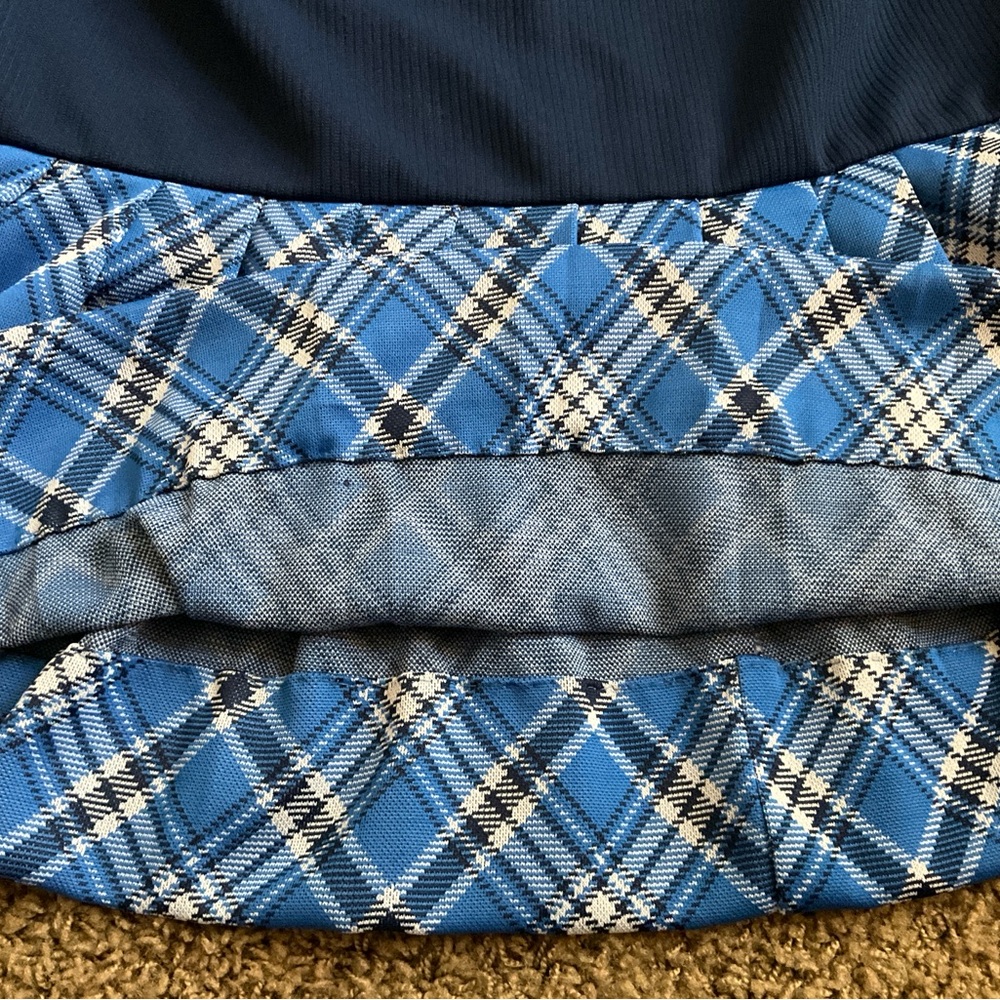 Genuine Vintage 1960’s Blue Long Sleeved Drop Waist Dress, Mod Preppy Academia - Picture 7 of 8